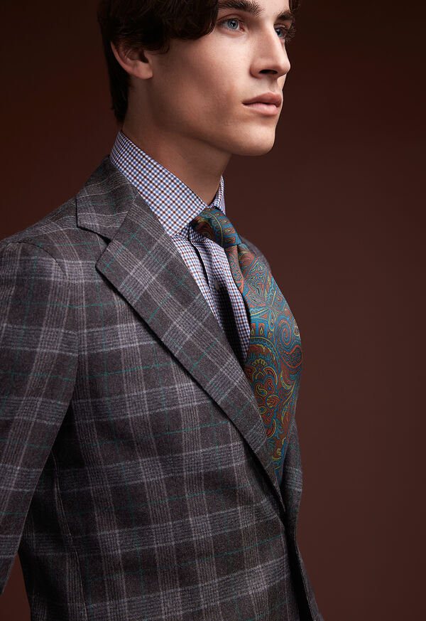 Paul Stuart Grey Plaid Wool Suit, image 8