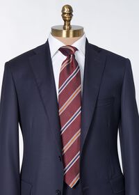 Paul Stuart Woven Silk Textured Stripe Tie, thumbnail 2