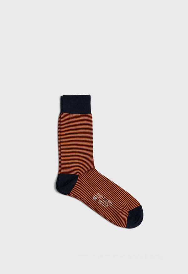 Paul Stuart Cotton Horizontal Stripe Sock, image 1