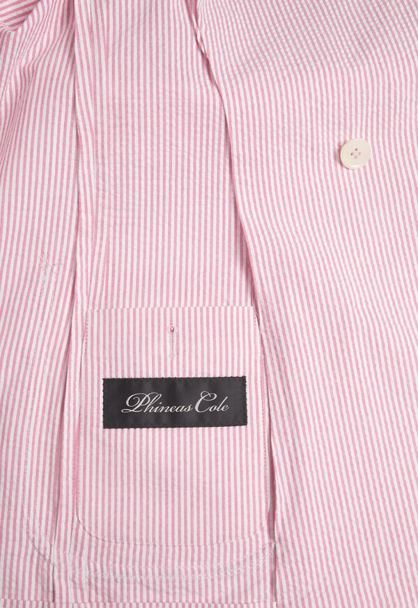 Paul Stuart Pink & White Cotton Seersucker Jacket, image 3
