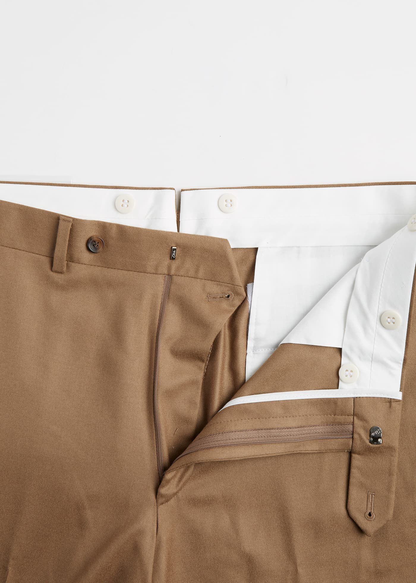 Super130's WORSTED WOOL LIGHT GABARDINE WIDE PANTS｜BLACK