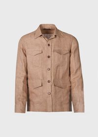 Paul Stuart Linen Houndstooth Safari Jacket, thumbnail 1