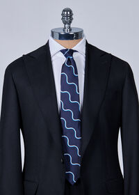 Paul Stuart Deco Wave Woven Silk Tie, thumbnail 2