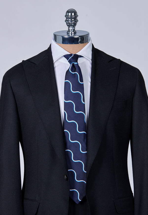 Paul Stuart Deco Wave Woven Silk Tie, image 2