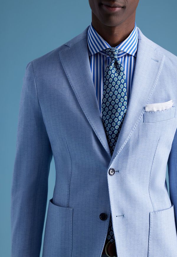 Paul Stuart Herringbone Cotton Jersey Jacket, image 4