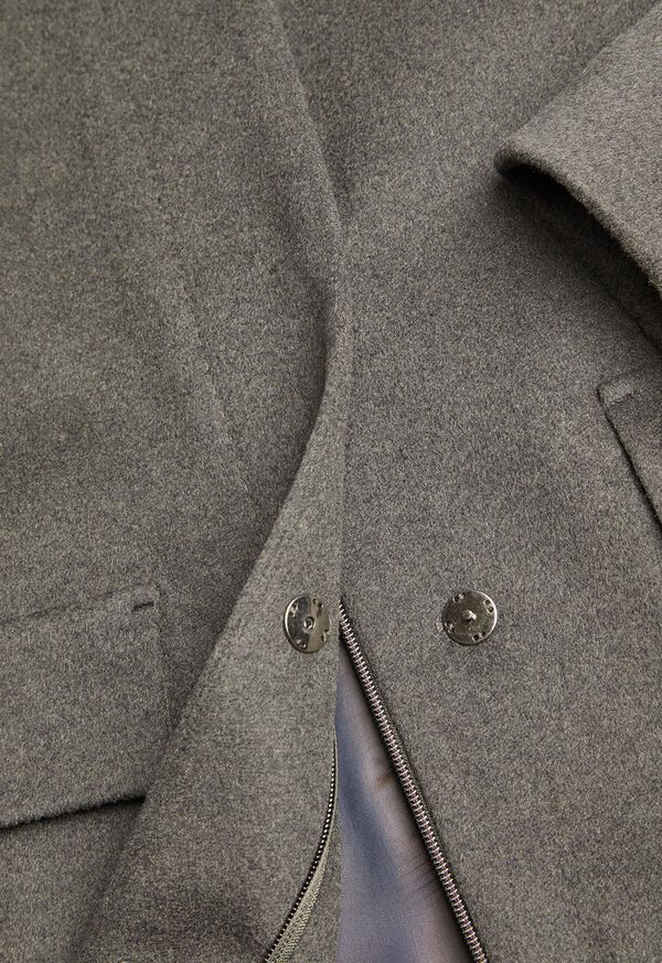 Paul Stuart Wool Coat with Rex Rabbit Collar, image 7