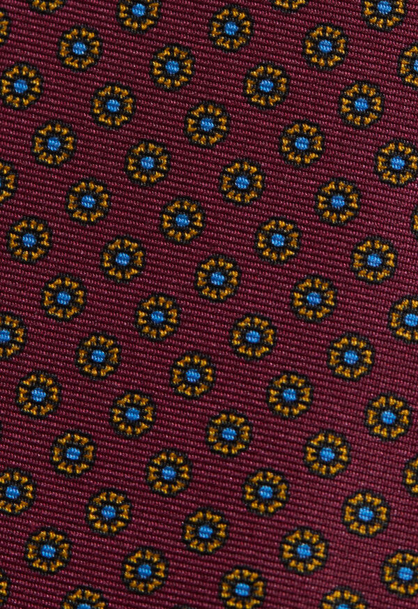 Paul Stuart Micro Medallion Printed Silk Tie, image 3