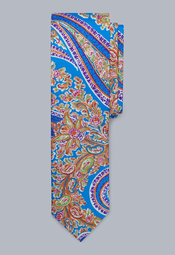 Paul Stuart Silk Paisley Tie, image 1