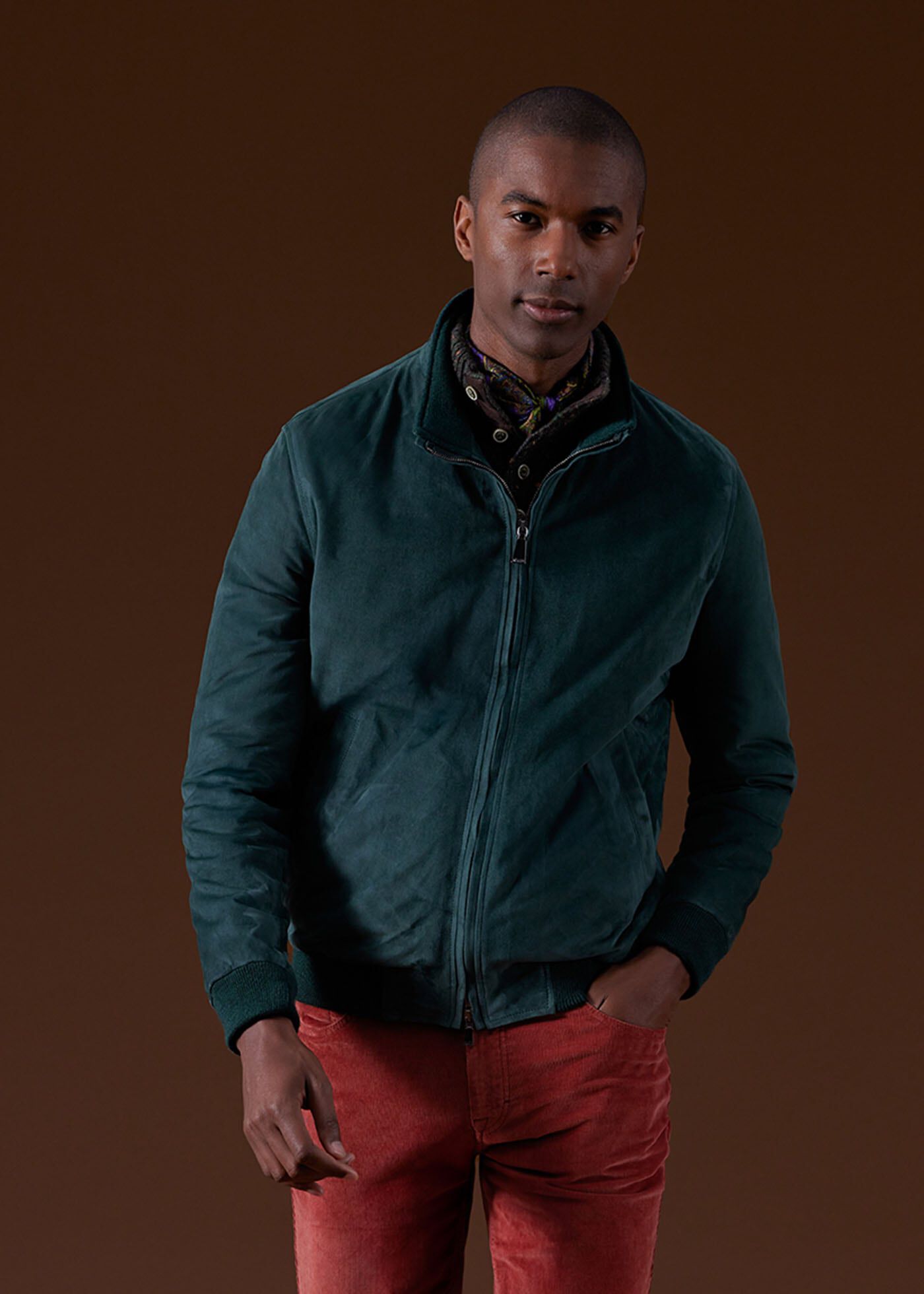 Emerald suede new arrivals jacket