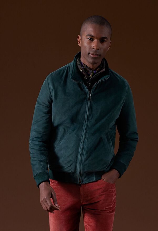 Paul Stuart Emerald Suede Blouson, image 3