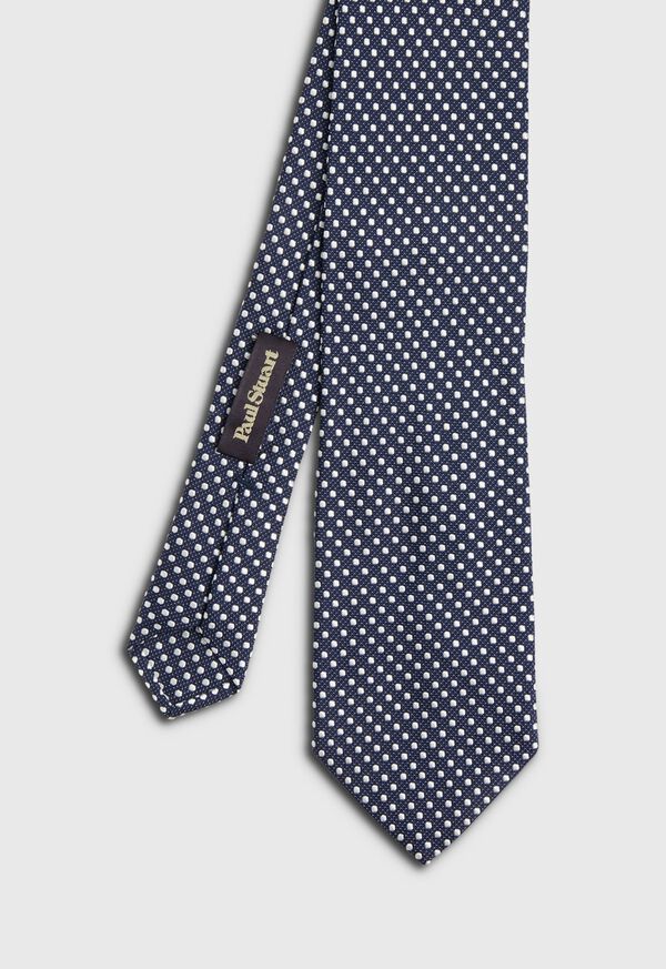 Paul Stuart Textured Ground Jacquard Dot Tie, image 1