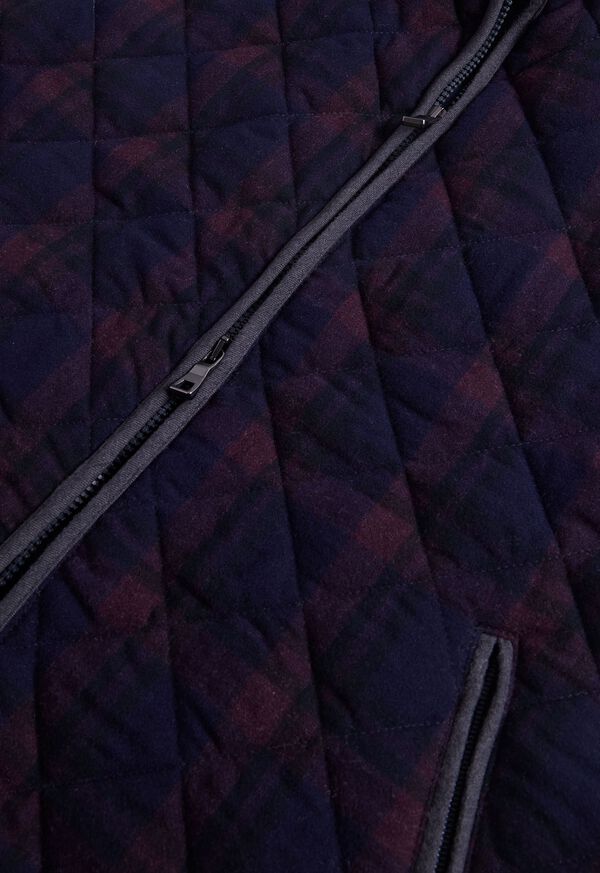 Paul Stuart Quilted Wool Plaid Vest, image 3