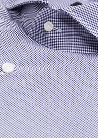 Paul Stuart Navy Mini Check Dress Shirt, thumbnail 2