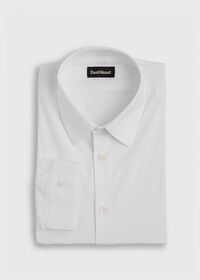 Paul Stuart White Slim Fit Stretch Poplin Dress Shirt, thumbnail 2