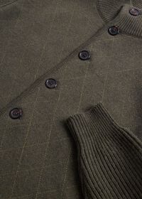 Paul Stuart Cashmere Quilted Button Front Cardigan, thumbnail 4