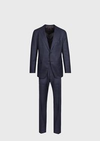 Paul Stuart Navy Plaid Soft Shoulder Suit, thumbnail 1