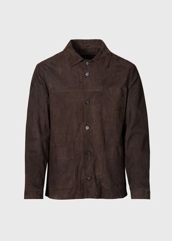 Paul Stuart Leather Shirt Jacket
