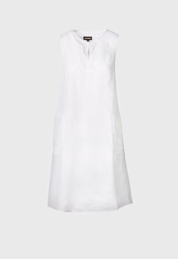 Paul Stuart Linen Dress With Macramé Lace, image 1