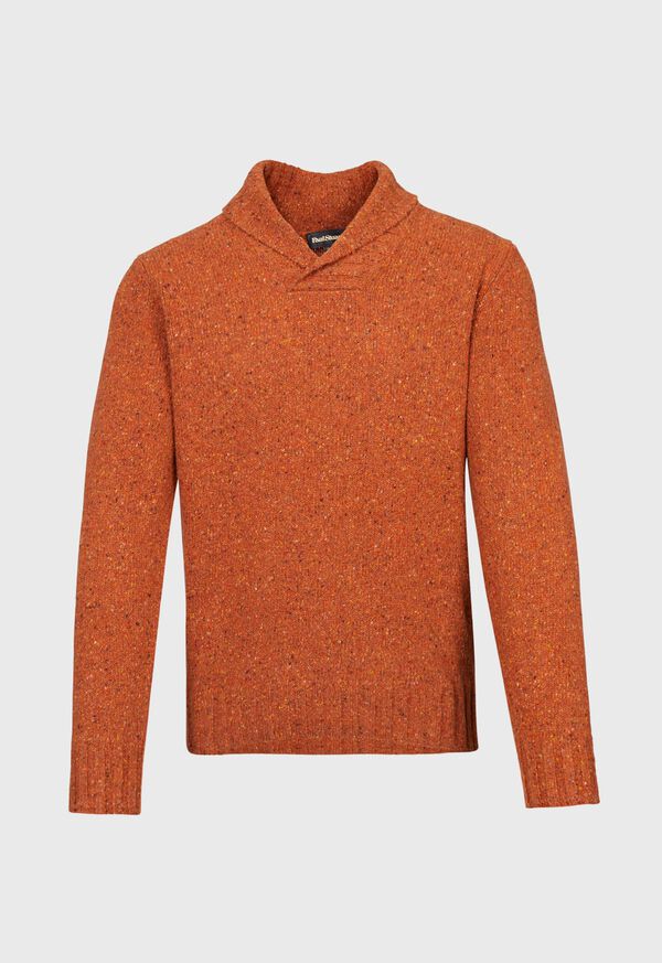 Paul Stuart Cashmere Donegal Shawl Collar Pullover Sweater, image 1