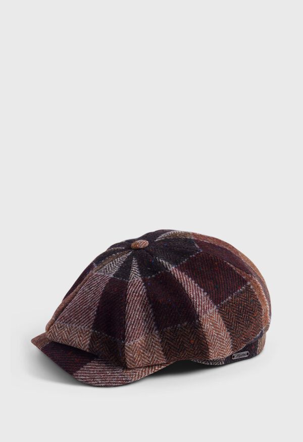 Paul Stuart Wool Patchwork Newsboy Cap, image 1