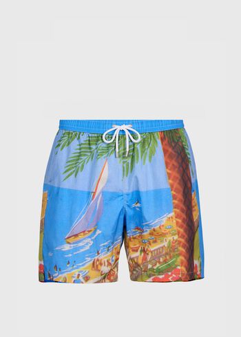 Paul Stuart Beach Scene Swim Trunk