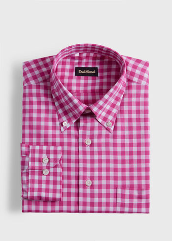 Paul Stuart Cotton Gingham Sport Shirt
