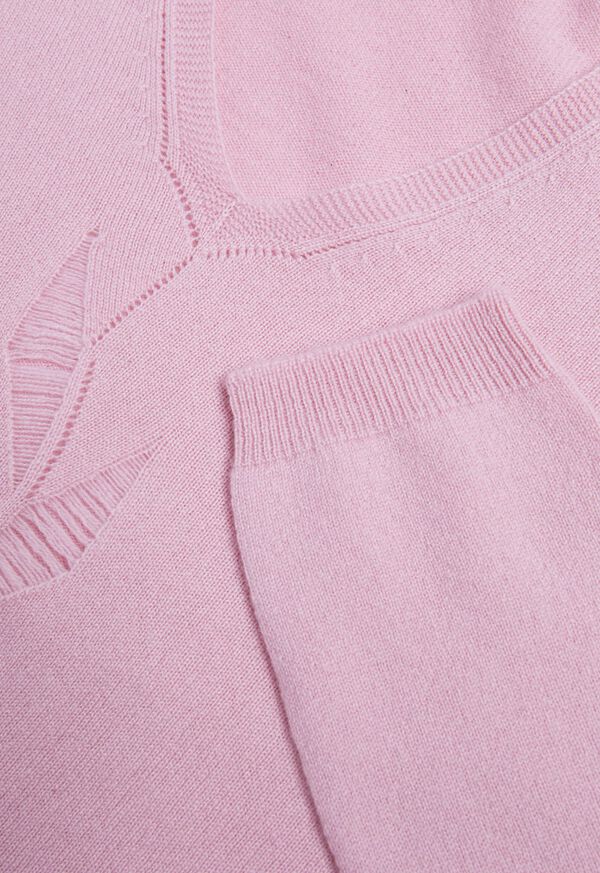 Paul Stuart Center Floral Embroidery V-Neck Sweater, image 2