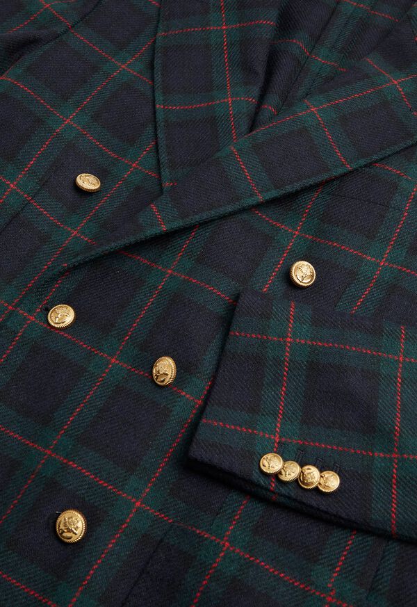 Paul Stuart Plaid Double Breasted Wool Jacket, image 3