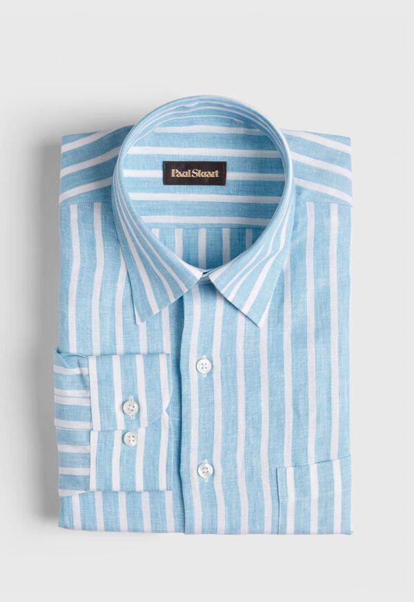 Paul Stuart Linen Stripe Sport Shirt