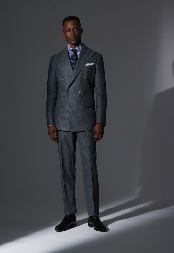 Paul Stuart Grey Carded Flannel Astaire Suit Look, image 1
