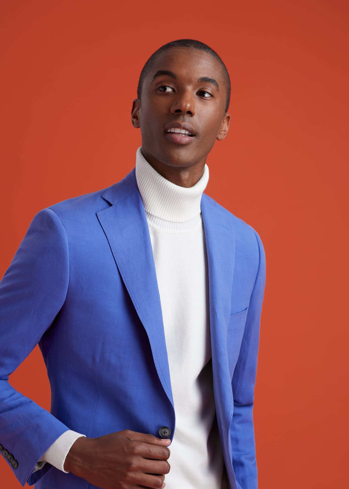 Turtleneck under jacket top