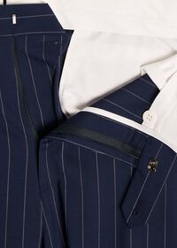 Paul Stuart Navy and White Stripe Travel Suit, thumbnail 6