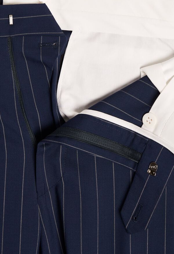 Paul Stuart Navy and White Stripe Travel Suit, image 6