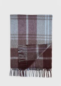 Paul Stuart Wine Plaid Scarf, thumbnail 1
