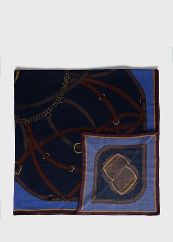 Paul Stuart Belt & Buckle Printed Scarf