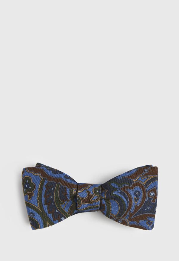 Paul Stuart Wool Paisley Bow Tie, image 1