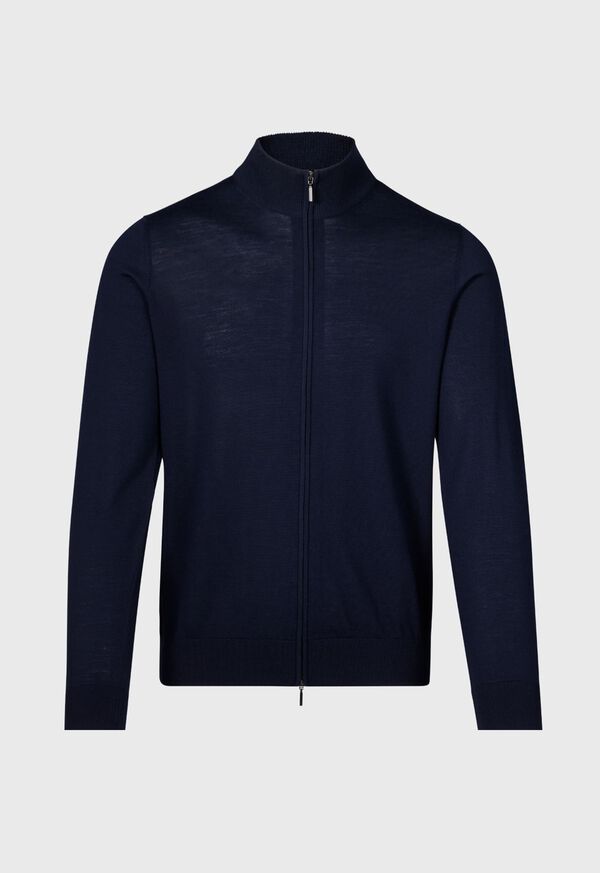 Paul Stuart Merino Wool Full Zip Cardigan, image 1