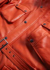 Paul Stuart Paprika Nappa Leather Field Jacket, thumbnail 3