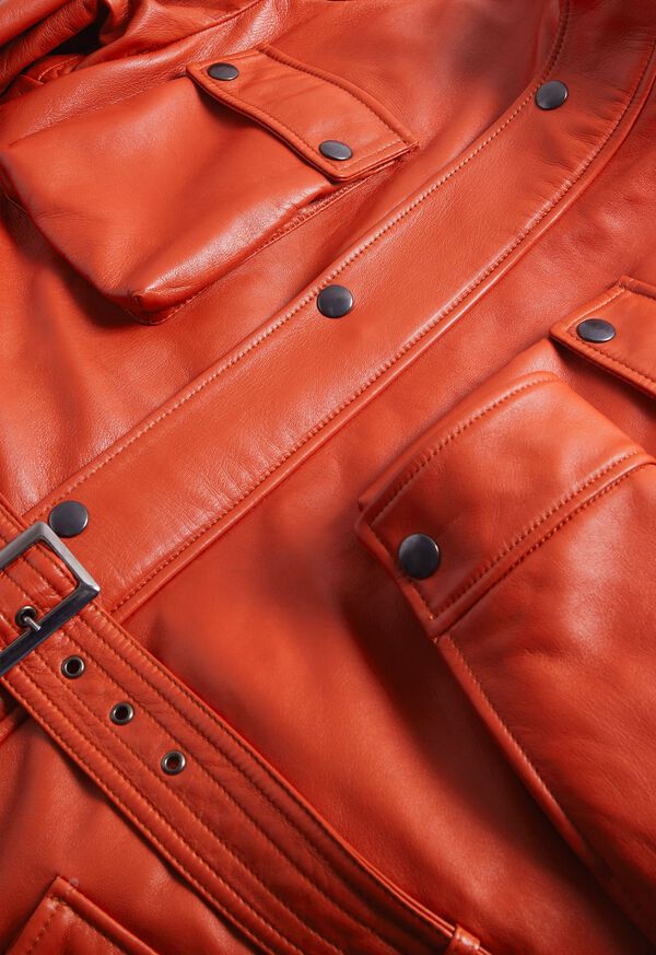 Paul Stuart Paprika Nappa Leather Field Jacket, image 3