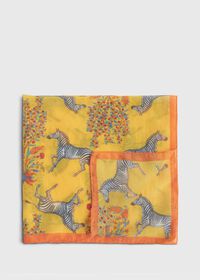 Paul Stuart Zebra Print Cotton & Silk Bandana, thumbnail 1