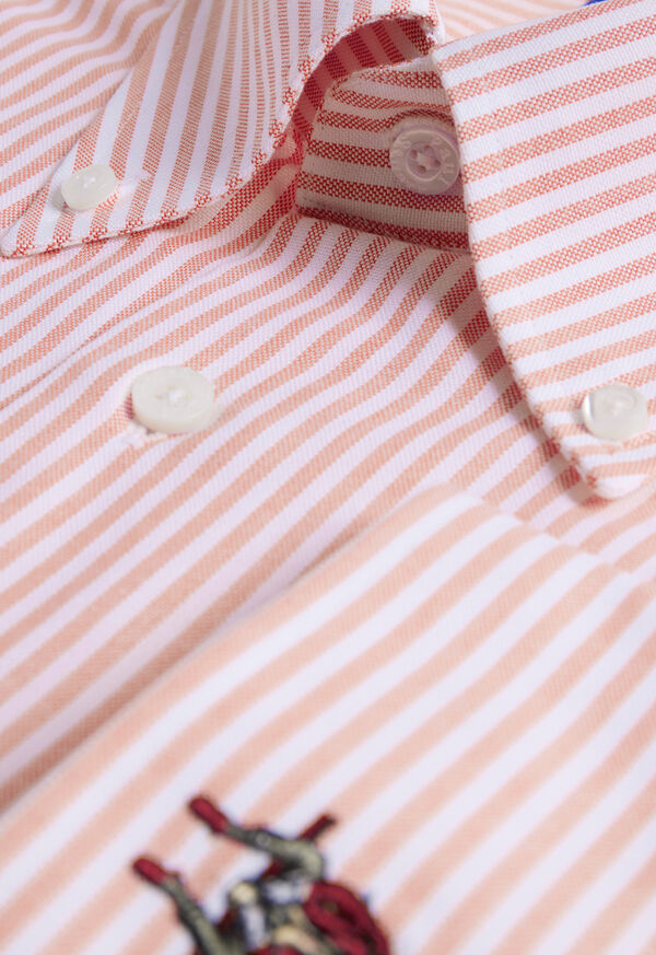 Paul Stuart Striped Oxford Logo Sport Shirt, image 2