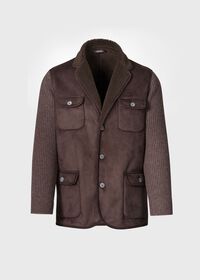 Paul Stuart Brown Faux Mouton Jacket, thumbnail 1