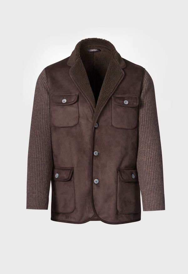 Paul Stuart Brown Faux Mouton Jacket, image 1