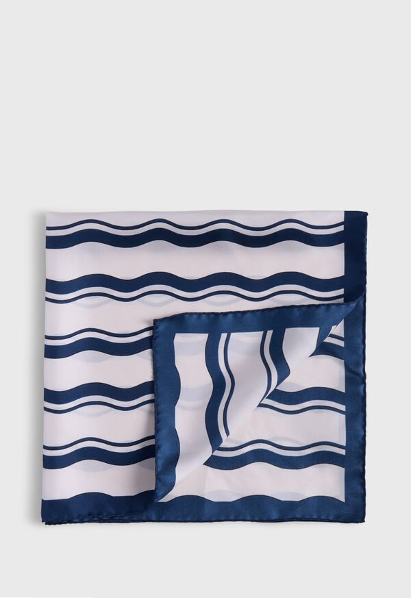 Paul Stuart Silk Horizontal Wave Bandana, image 1