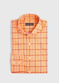 Paul Stuart Brushed Cotton Printed Plaid Sport Shirt, thumbnail 1
