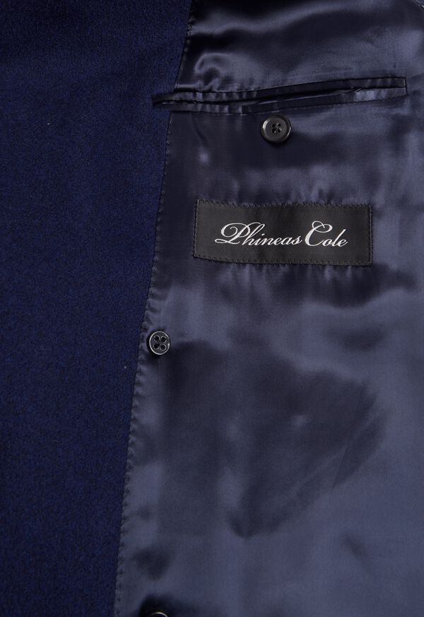 Paul Stuart Navy Double Breasted Military Coat, image 4