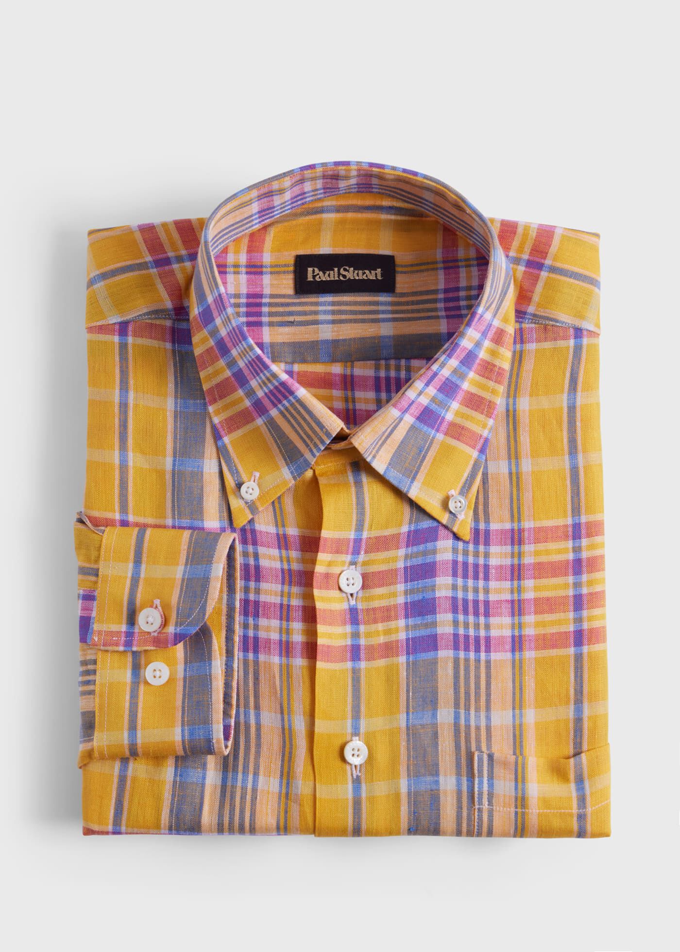 Linen Plaid Sport Shirt