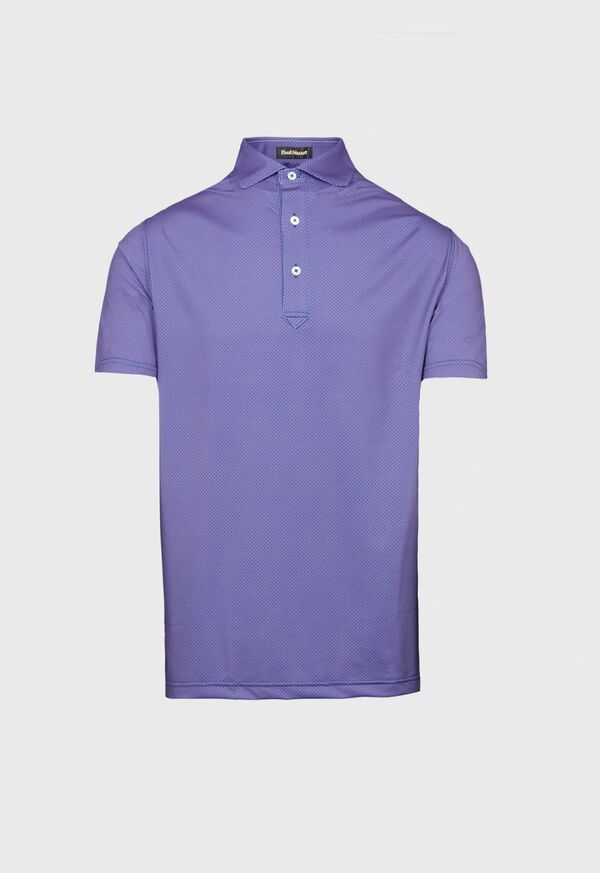 Paul Stuart Mini Diamond Jacquard Performance Polo, image 1