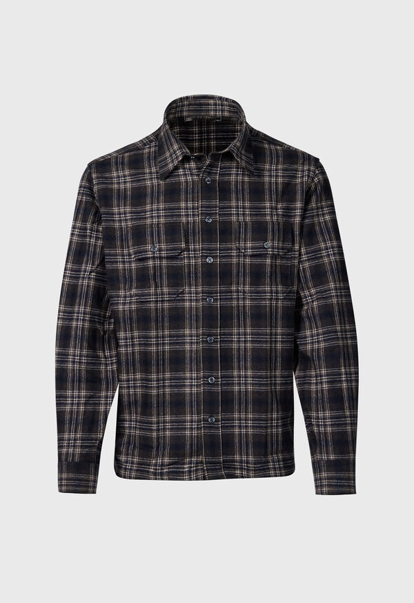 Paul Stuart Wool Plaid Overshirt, image 1