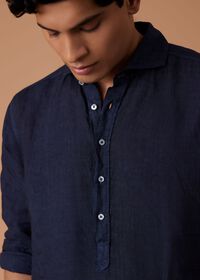 Paul Stuart Washed Linen Pullover Shirt, thumbnail 4